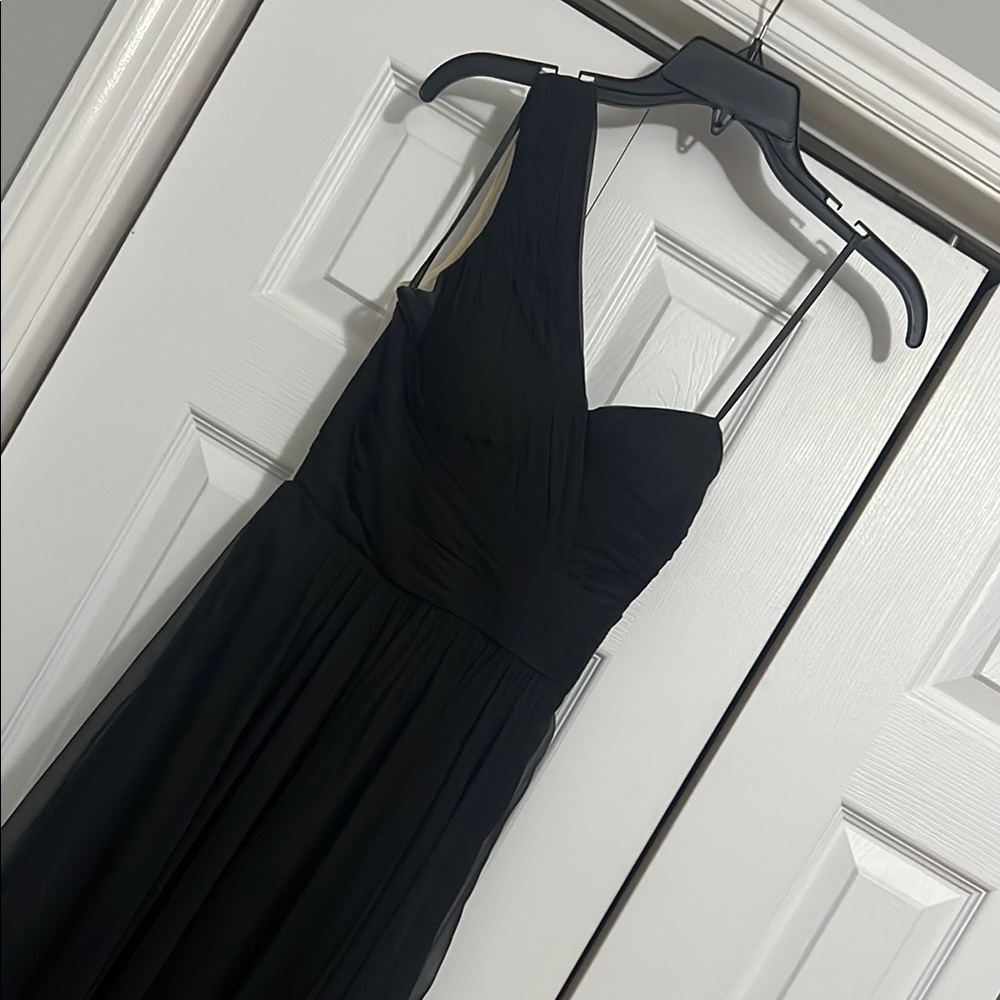 La Femme Elegant Black Evening prom wedding black tie Dress Size 0